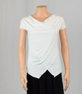 Tee-shirt col bateau blanc