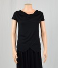 Tee-shirt col bateau noir